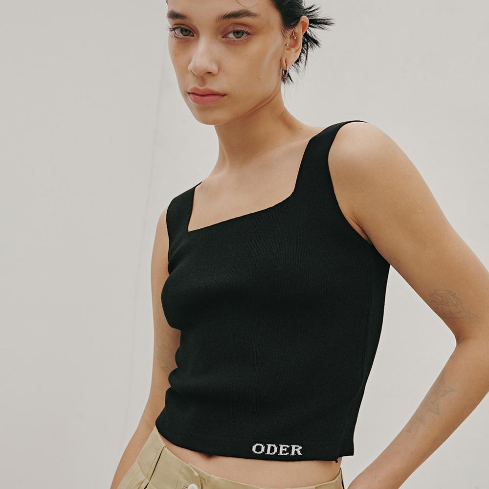 ODER Lettering Square Sleeveless - Black