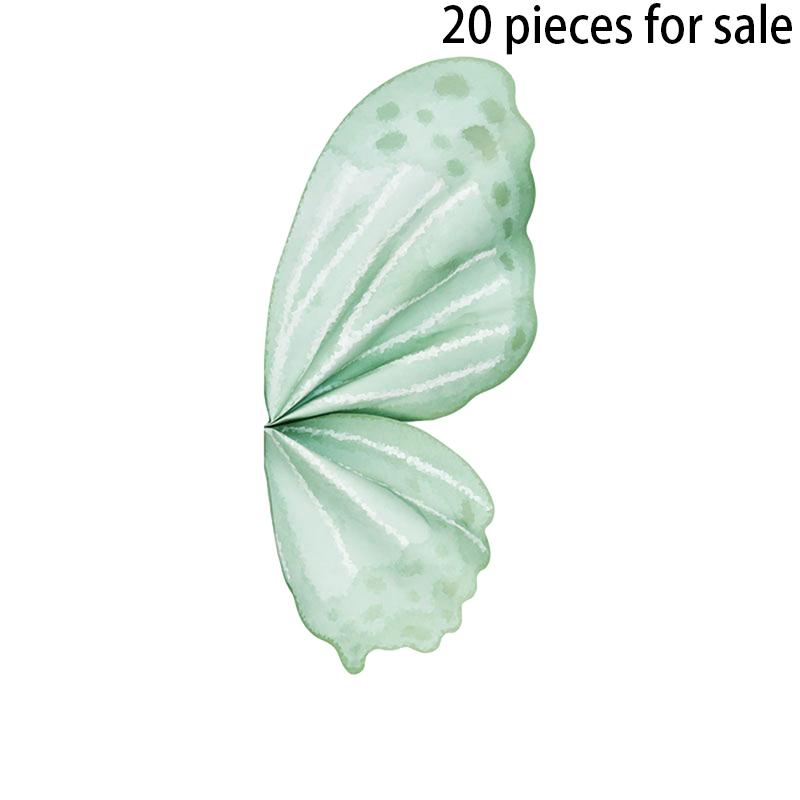 20 Sets DIY Mother's Day Birthday Gifts Package Butterfly Wings Flower Wrapping Paper Florists Bouquet Packaging Material