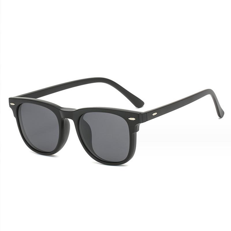 2346 Nouveau Set Rétro de Lunettes de Soleil Homme Carrées Magnétiques à Clip Lunettes de Soleil Monture TR Miding Prescription -0.5 -1.0 -2 à -6