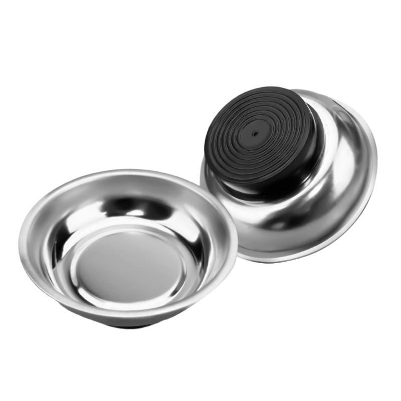 

2 шт. Магнітні миски для деталей 3 дюйми 4 дюйми 6 дюймів Нержавіюча сталь, стійка до корозії, для дому та майстерні
