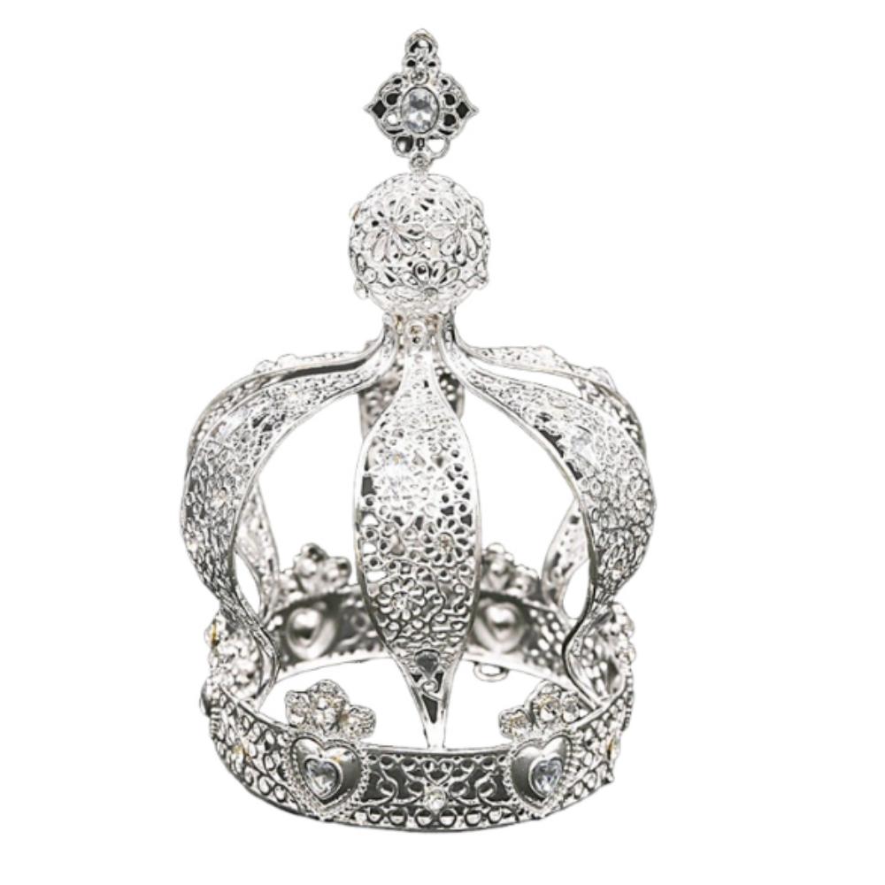 

1/2 шт. Барочная корона со стразами Элегантная свадебная повязка на голову Диадема принцессы Королевское торжество серебряный