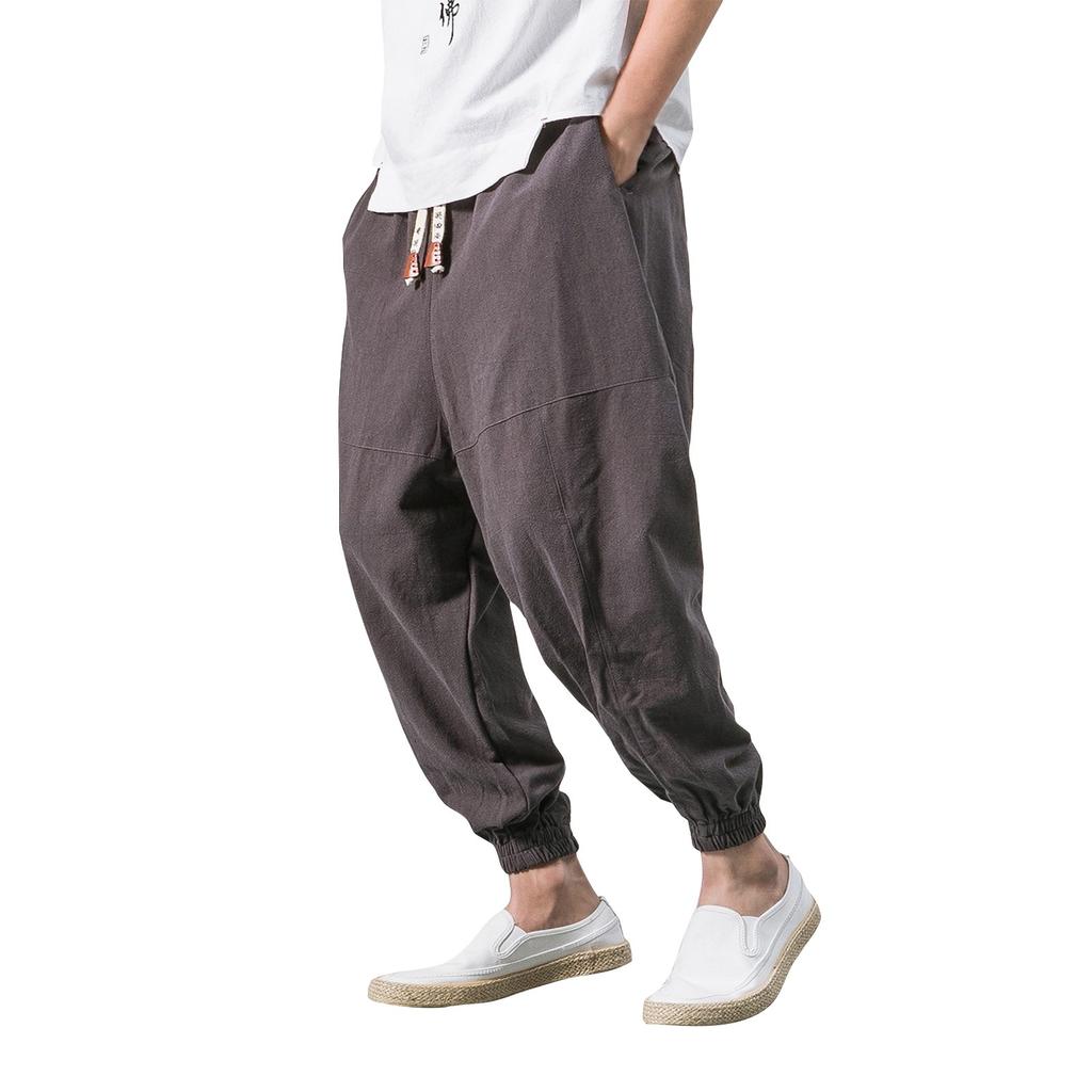 Men's Cotton And Linen Casual Pants, Harun Pants, Oversized Loose Pants