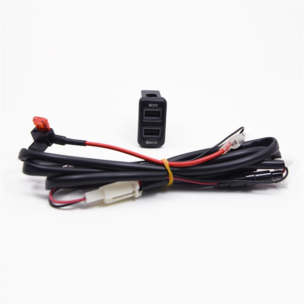 18W Car Charger Dual-USB QC3.0 Fast Charging For Toyota Tacoma FJ Cruiser HILUX