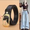 2025 Women's Genuine Leather Belt - Versatile Black Fashion Accessory for Jeans