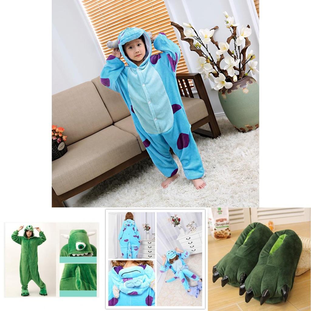 Soft And Cozy Monsters University Mike Wazowski And Sully Costume Pajamas For All Ages