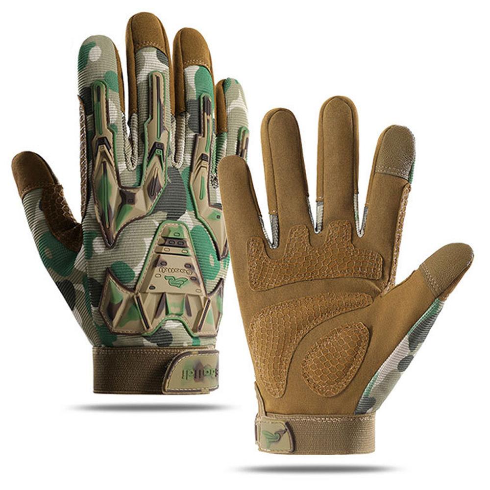 

Тактичні рукавички Чоловічі зносостійкі вітрозахисні мотоциклетні протиковзкі для вуличної їзди з сенсорним екраном захисні рукавички на весь палець проти падінь XL