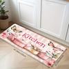 1Pcs Anti Fatigue Kitchen Rugs,Flowers Print Waterproof Non-Slip Thick Cushioned Kitchen Mat Heavy Duty Comfort Standing Mat for Kitchen
