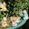 Lovely Resin Flower Fairy Angel Decoration Miniature Resin Bonsai Doll DIY Fairy Garden