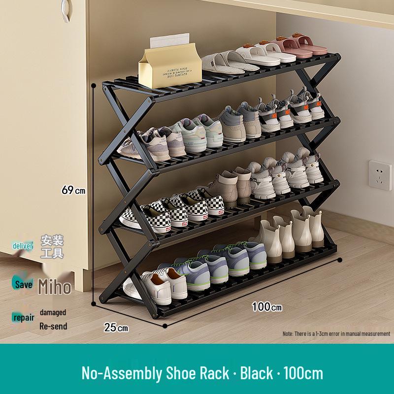 Compact Foldable Shoe Rack: Multi-Layer, No-Install, Space-Saving Storage for Indoor Entrances.