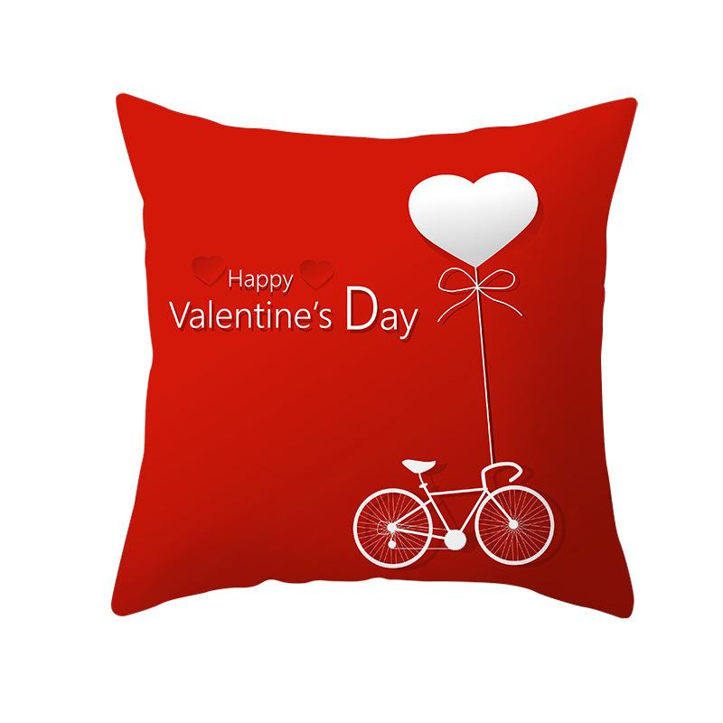 Valentine's Day Love Tree Series Peach Skin Pillowcase Valentine's Day Sofa Pillowcase Home Fabric