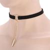 Women Choker Collar Velvet Round Ring Pendant Chain Clavicle Necklace Jewelry