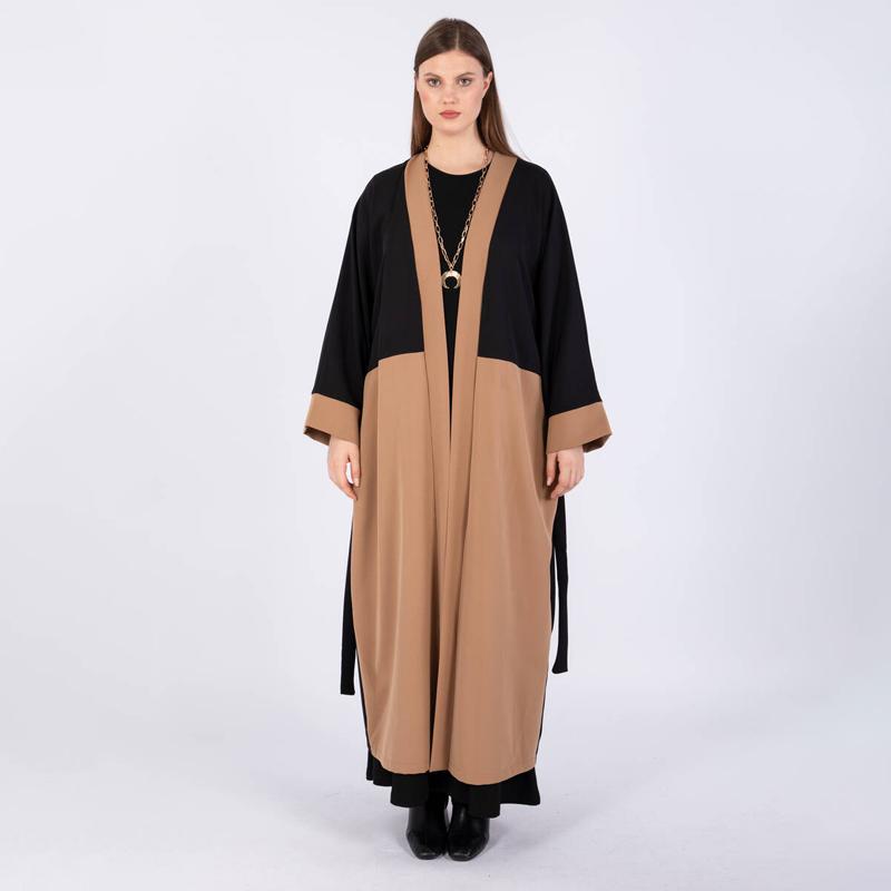 

Женский костюм абайя больших размеров (2 шт.), бежевый L бежевый