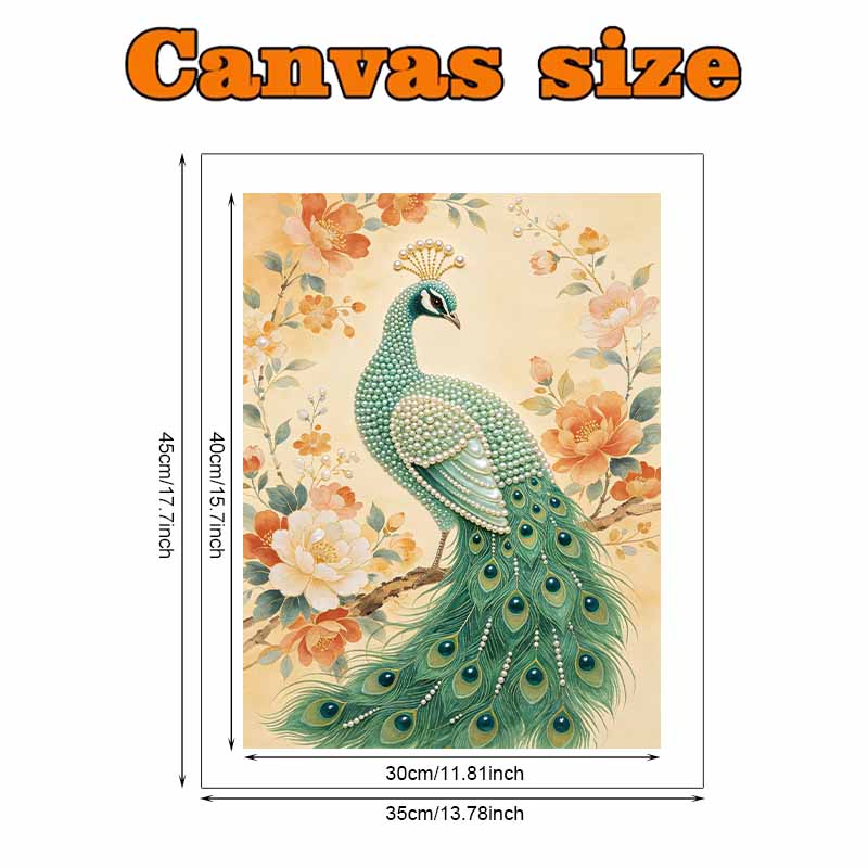Animal Pearl Painting DIY Peacock Living Room Hanging Painting Art Ornament Decorative Painting Home Decoration