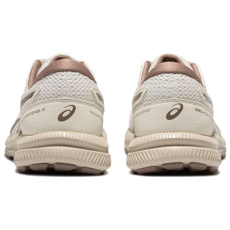 Asics Gel-Contend 7 Comfortable Fabric Synthetic Leather Cushioning Breathable Rebound Low-Top Casual Running Shoes Women sneaker White 1012B540-100