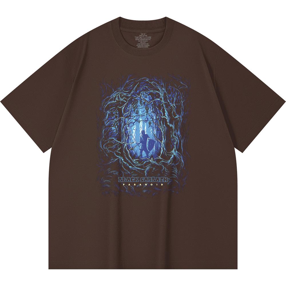 230 g/m² 100% Bavlna T-shirt Heavy Metal Rocková Kapela Tisk Populární Hudby Unisex Těžký Bavlněný T-shirt