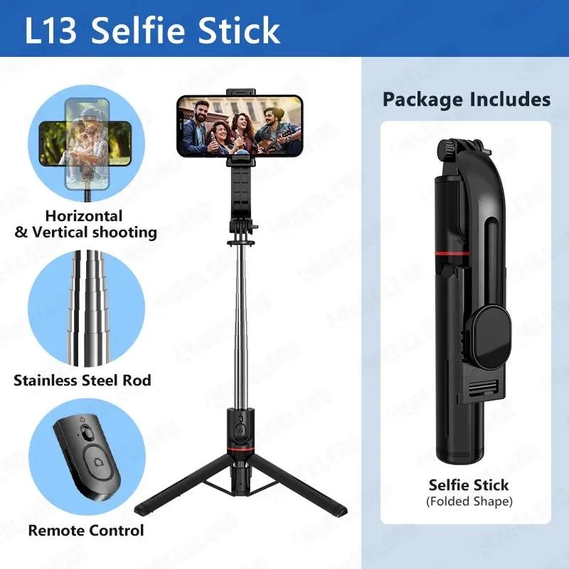 Wireless Selfie Stick for Smartphone, 44 Inch Tripod with Bluetooth Remote, Portables Foldable Stand for Vlog Shooting Record