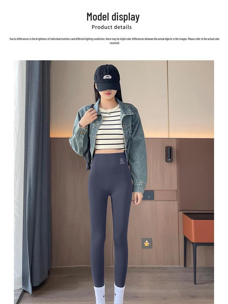 Women's High Waist Black Spade Nylon Slimming Shark Leggings - Tight Fit, Small Feet, No Line, Barbie Style