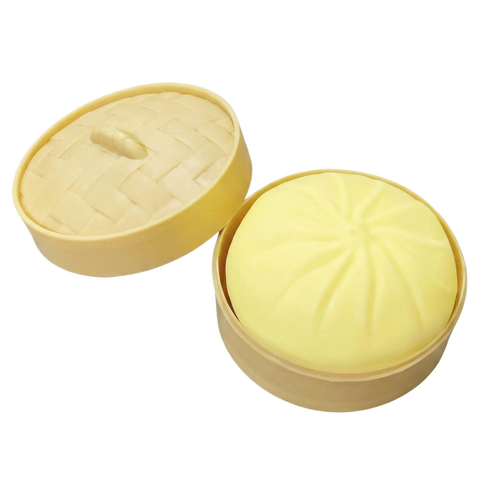 Prank Stress Relief Bun Toy Realistic Steamer Toy жёлтый