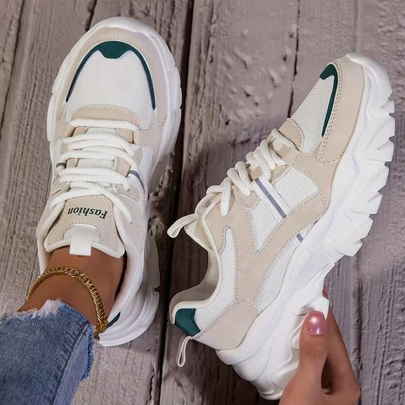 

2025 Autumn Unisex Hidden Height Leather Dad Sneakers with Thick Soles for Casual and Sporty Wear 42 бежевый