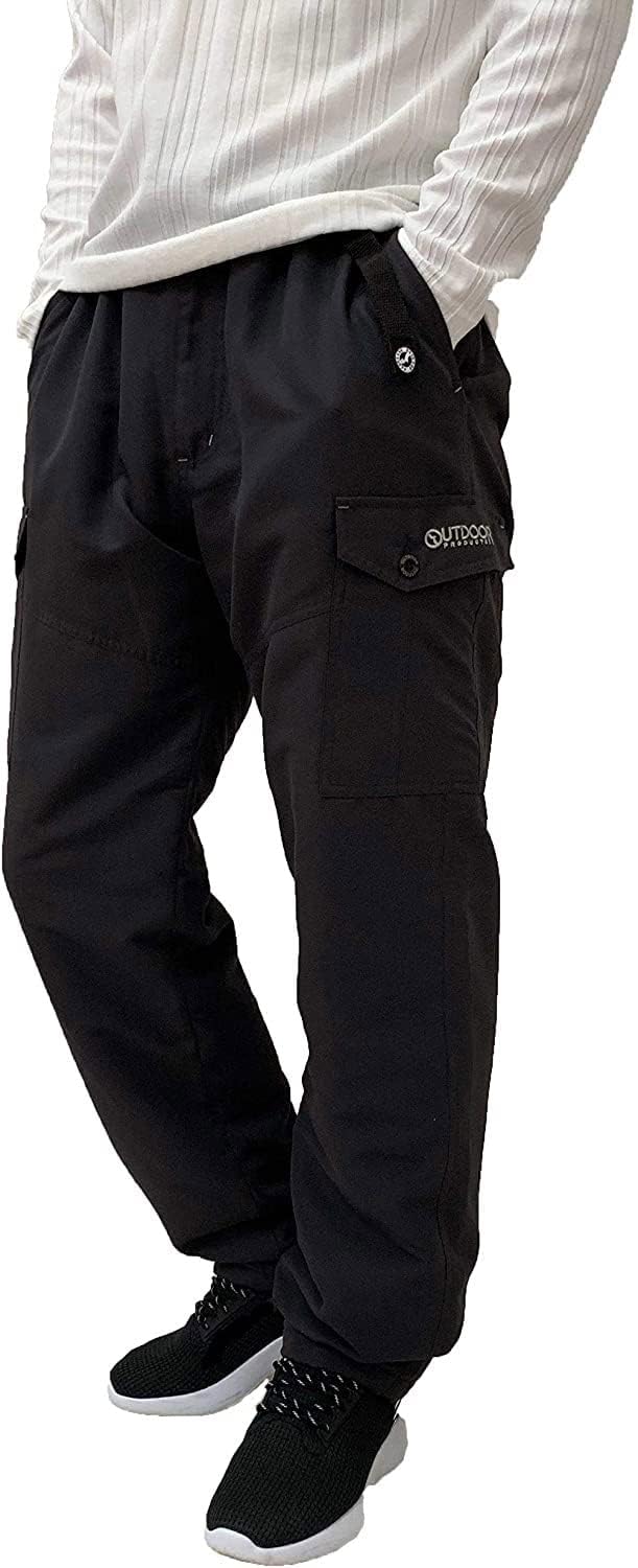 

Outdoor Products Men s Warm Fleece-Lined Climbing Cargo Pants, Sizes M, L, and LL (JP, Alphabet, L, Black)