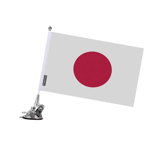 Drapeau - PIXELFORMA - Japon - 27 x 35 cm - Mât en acier inoxydable - Impression recto/verso