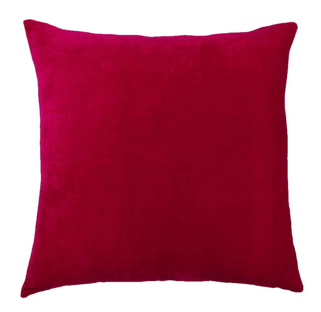 Indian Pillow Case Solid Magenta Home Decor Throw Cushion Velvet Cover - Choose