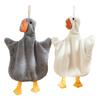 2Pack Hanging Gooses Shape Hand Towels Soft Corals Fleece Absorbent Kids Cleaning Wipe for Bathroom Kitchen Towel