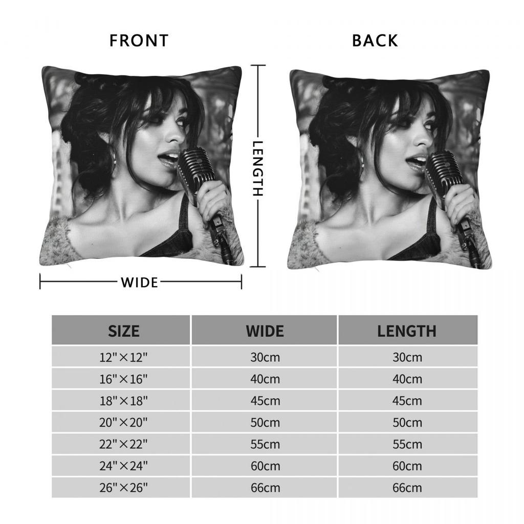 Singer Camila Cabello Pillowcase Printed Polyester Cushion Cover Decoration Pillow Case Cover Seater Zipper 18''
