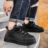 Fashion White Men Flats Shoes Platform Casual Sports Shoes Man Breathable Elevator Leather Running Sneakers Student Boards Shoes Zapatos