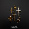 eManco Stainless Steel Micro Zirconia Cross Charms Making Women's DIY Bracelet Necklace Jewelry Accessories 48 Hour