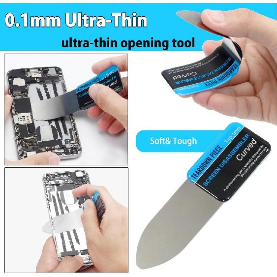 Mobile Cell Phone Repair Tools Kit 7 Pieces Antistatic Spudger Plastic & Metal Pry Opening Tool Set for Smartphone Laptop Electronics Repairing Hand