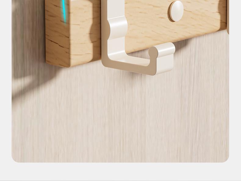 Buchenholz Bohrloser Starker Türrückseiten Haken Garderobenständer Aufhänger