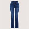 Women's High Waist Washed Women's Jeans Fashionable Versatile Straight Leg Pants