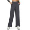 Women's Casual High-waisted Straight-leg Pants, Loose Pocket Yoga Pants