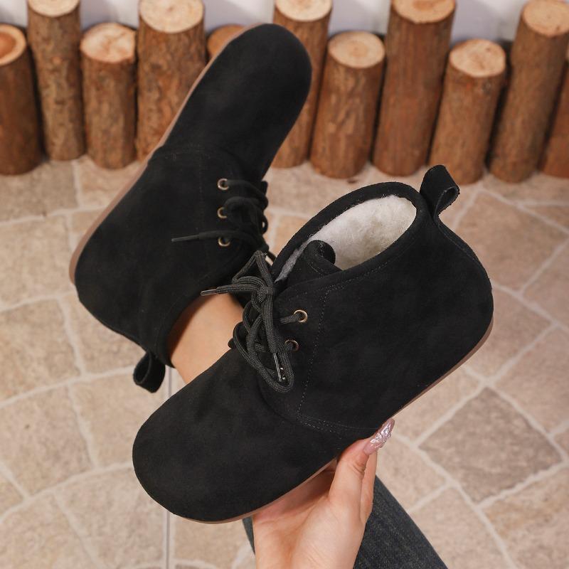 

Женские ботильоны на шнуровке, модные замшевые повседневные зимние туфли, дизайнерские 2025, уютные короткие ботинки челси, новые тренды, zapatillas 39 чёрный