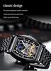 Orologio Automatico Tourbillon da Uomo Durenwei - Forma a Barile, Design Cielo Stellato Giorno/Notte