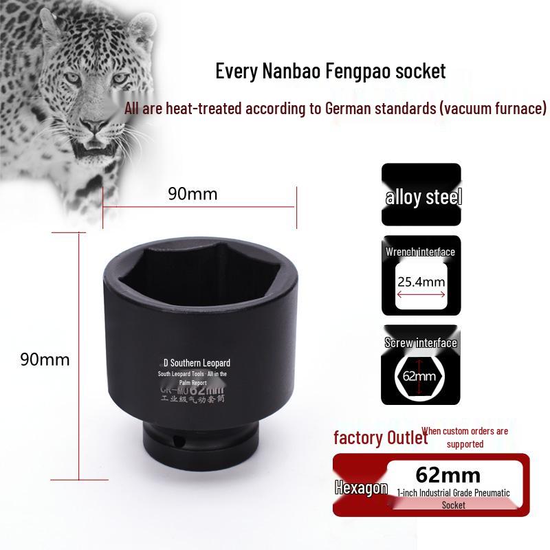 Industrial Grade Heavy Duty 1-Inch Pneumatic Hex Socket for Truck Tires