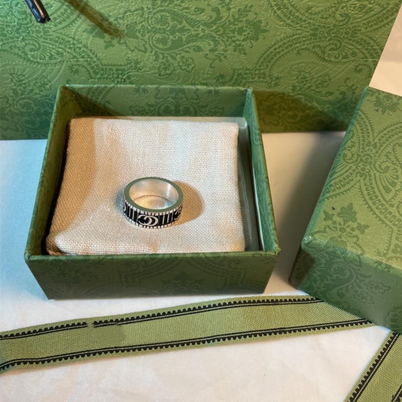 1:1 Sterling Silver 100% S925 Girls Fashion Ring Jewelry with Box Can Be Used As A Gift for Relatives and Friends