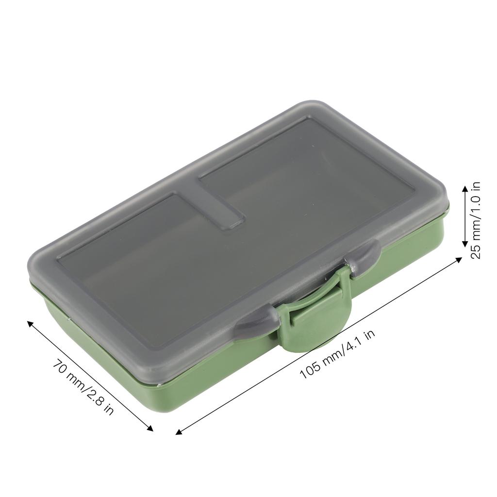 2PCS Fishing Bait Storage Box Small Accessories Storage Box with Dividers for Tackle Accessories