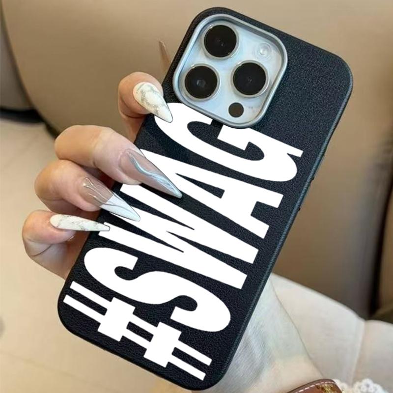SWAG Letter Lichee Pattern Phone Case for Xiaomi Redmi 12 13 13C 14C 12C Redmi Note 14 13 12 Pro Plus 11 Shockproof Bumper Cover