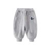 Boys' Fleece-Lined Velvet Sweatpants: Thin, Autumn/Winter Outdoor Wear, Year of the Horse Design.