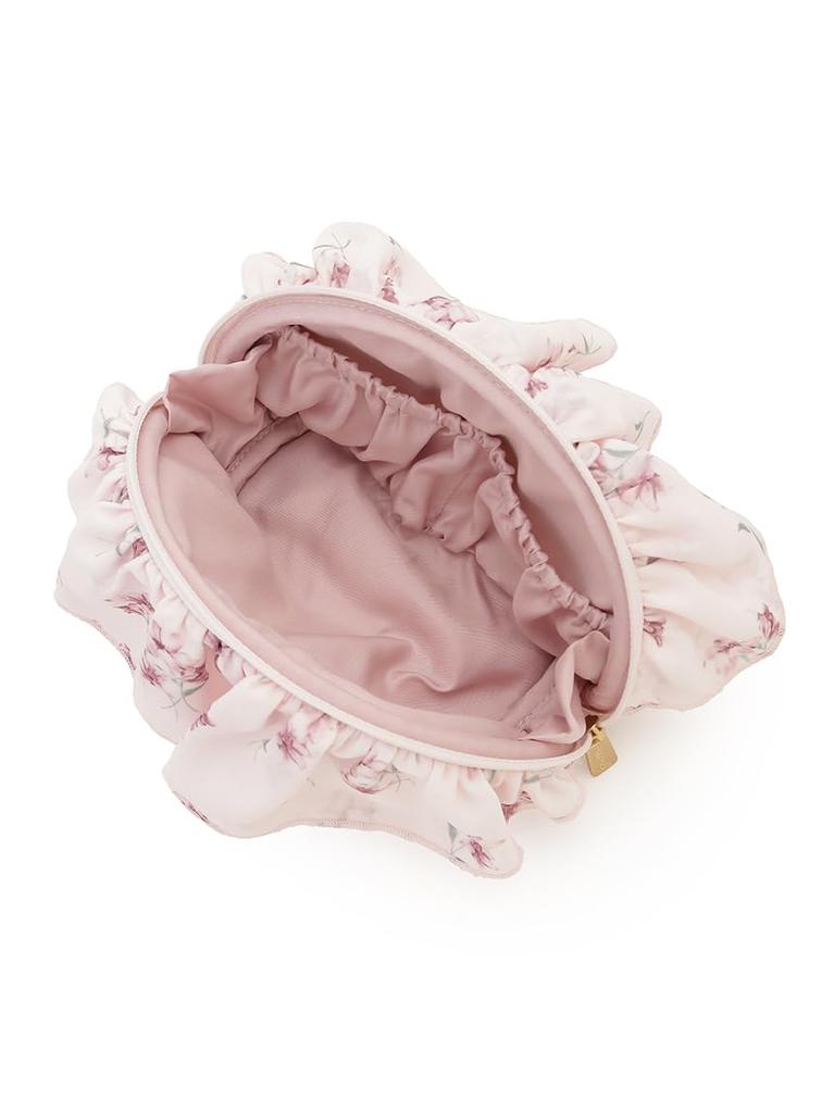 Day Flower Pattern Chiffon Pouch PWGB262616 PNK F [Gelato Pique] Mother's Women's