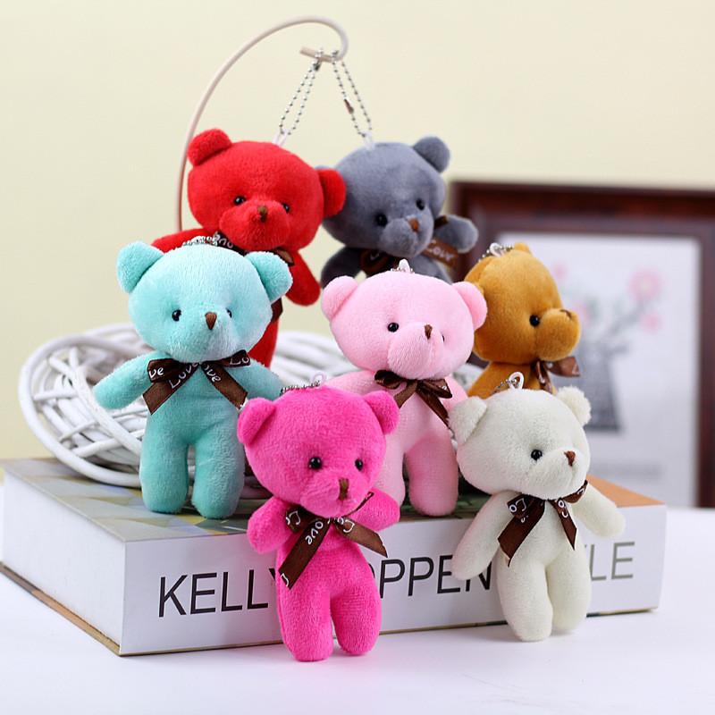 Adorable Teddy Bear Plush Toy Keychain Soft Stuffed Animal Doll Cute Gift