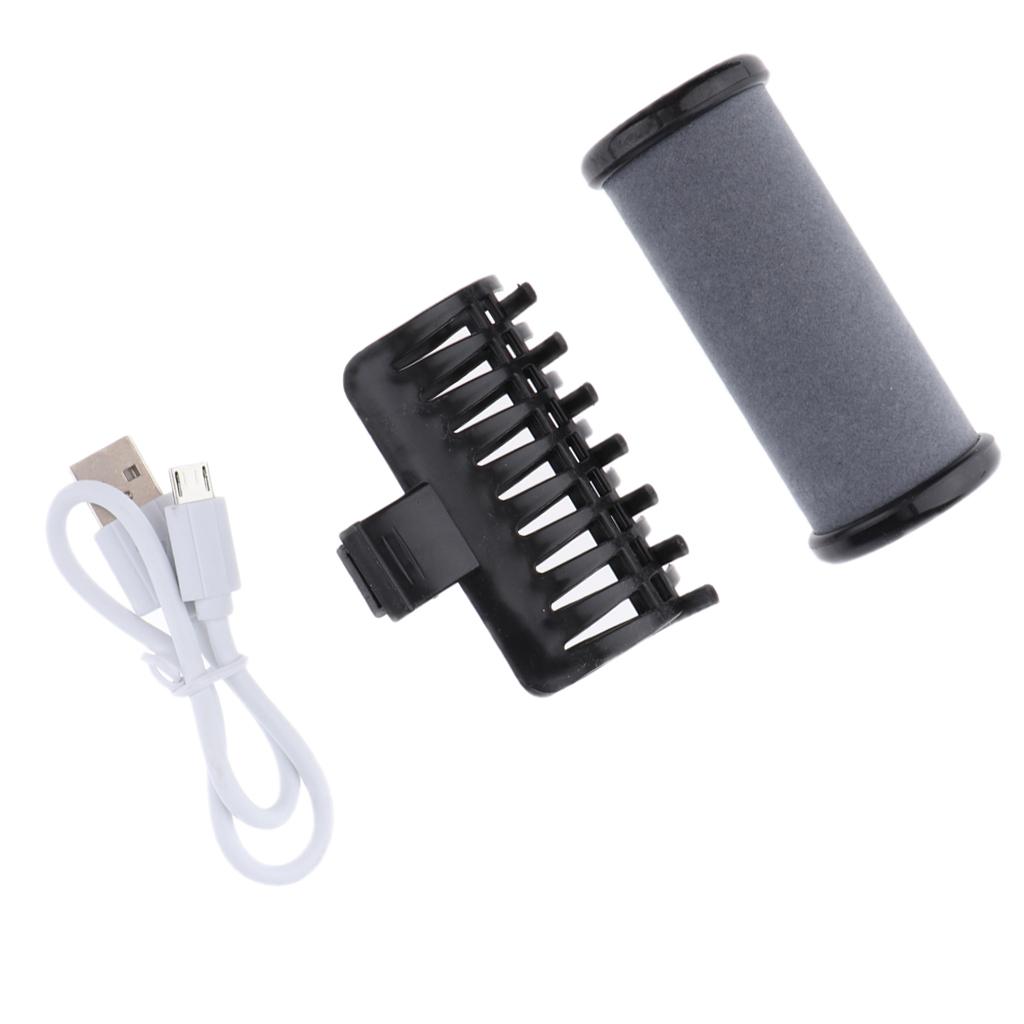 Hair Travel Roller with Clip Electric Heating - Black, as described