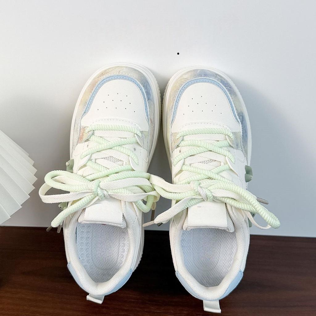 Little White Shoes Women's 2025 New Korean Version of Versatile Student Casual Shoes High Value Design Vibe Thick Baseplate Shoes