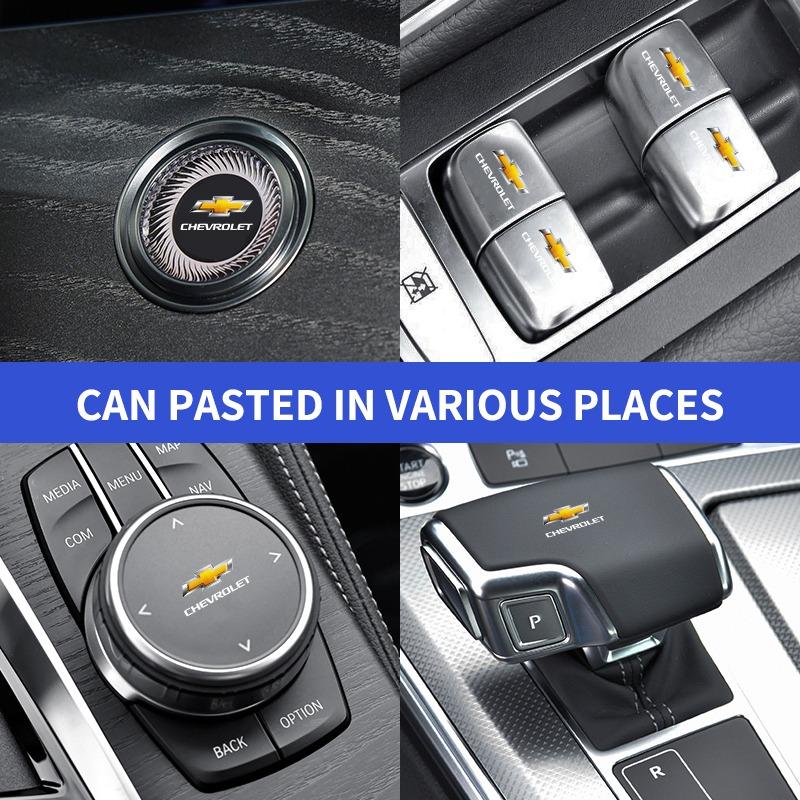 2/5/10 st Bil Logotyp Klistermärke Central Kontroll Dekaler Biltillbehör för Chevrolet Malibu XL Equinox Dörrinstegsskydd