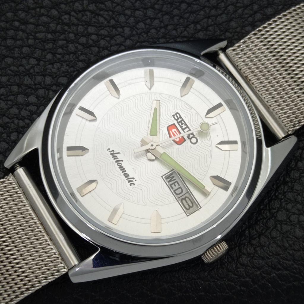 AUTOMATIC 6309A VINTAGE REFURBISHED SEIKO 5 JAPAN MENS SILVER WATCH a701722-5 R206c-a701722