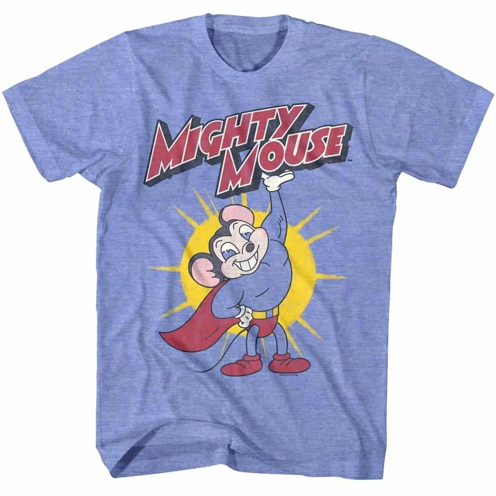 Mighty Mouse Lifting Logo Men s T Shirt 2XL