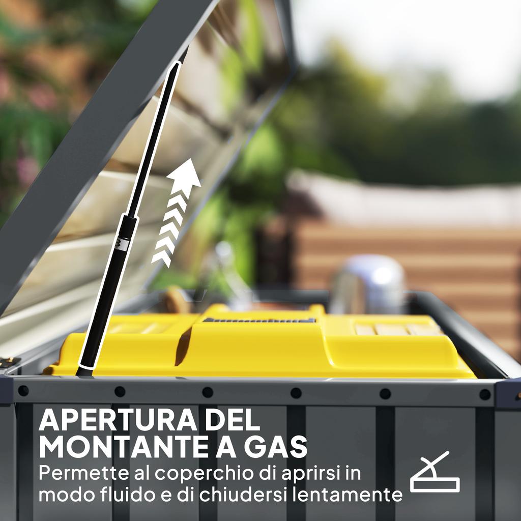 400L Galvanised Steel Garden Storage Box