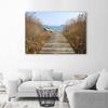 Canvas print, Bridge reed sea landscape